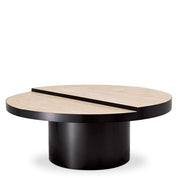 Coffee Table Excelsior bronze finish travertine