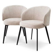 Dining Chair Lloyd with arm sisley beige set of 2