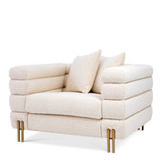 Silla York bouclé crema