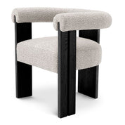 Dining Chair Percy bouclé grey