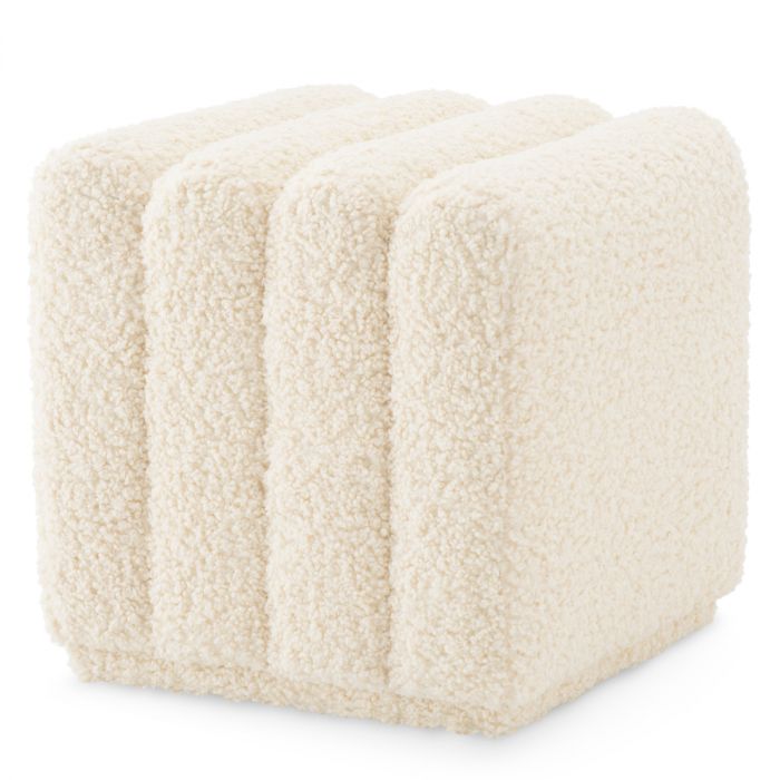 Stool Bente faux shearling