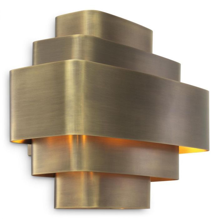 Wall Lamp Pegaso vintage brass finish