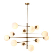 Chandelier Tortora antique brass finish