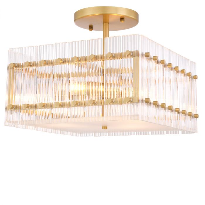 Ceiling Lamp Ruby square antique brass finish