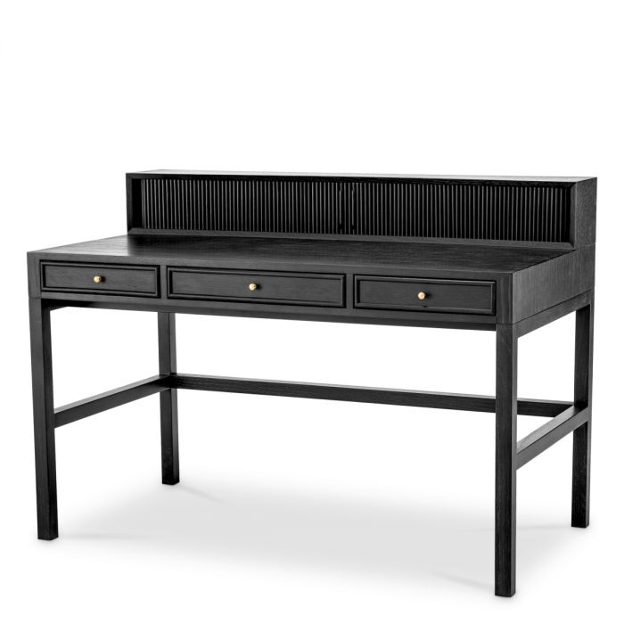 Desk Otranto charcoal grey oak veneer