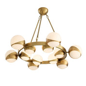 Chandelier Piazetta antique brass finish