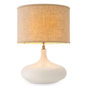 Table Lamp Jones crackled white ceramic incl shade