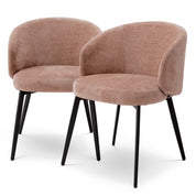 Dining Chair Lloyd with arm sisley pink set of 2
