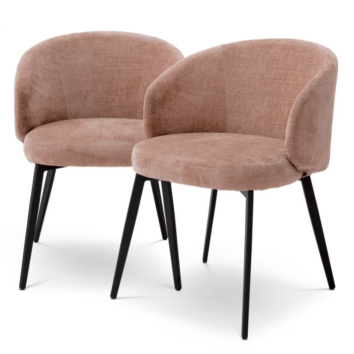 Dining Chair Lloyd with arm sisley pink set of 2