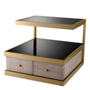 Side Table Kuboa brushed brass finish