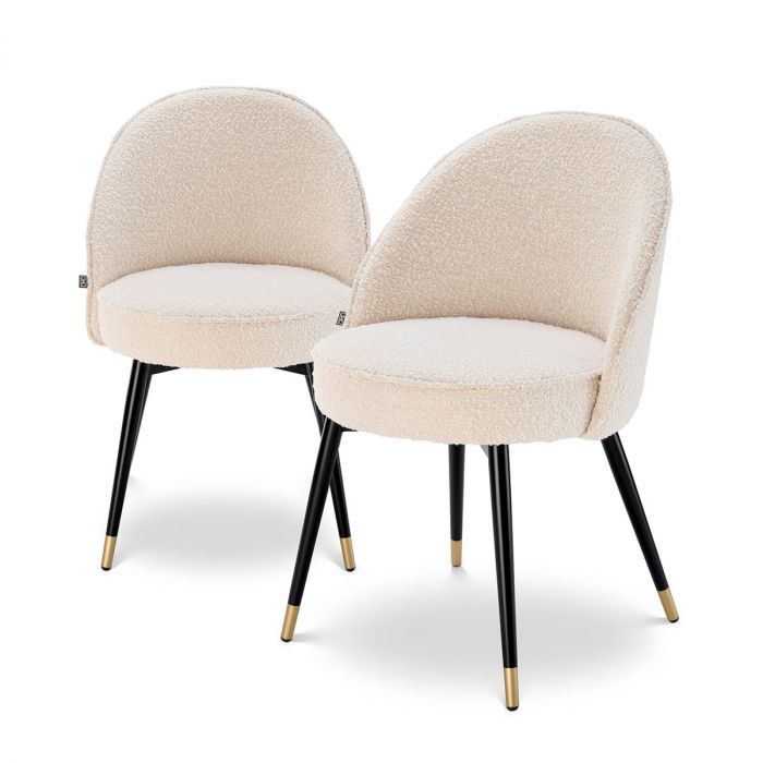 Dining Chair Cooper bouclé cream set of 2