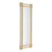 Mirror Pierce rectangular brushed brass finish