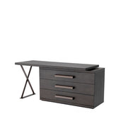 Desk Sanderson mocha straight oak veneer