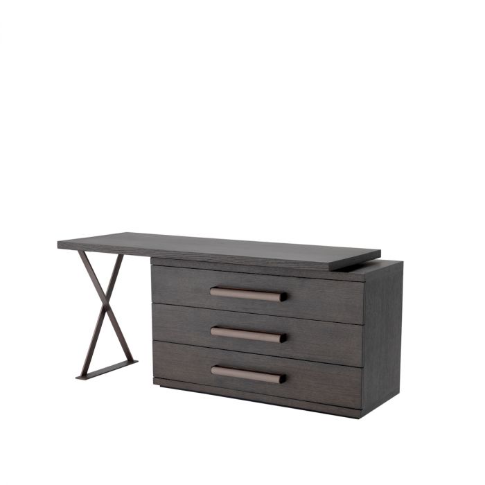 Desk Sanderson mocha straight oak veneer
