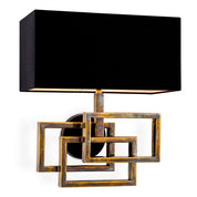Wall Lamp Windolf vintage brass finish incl shade
