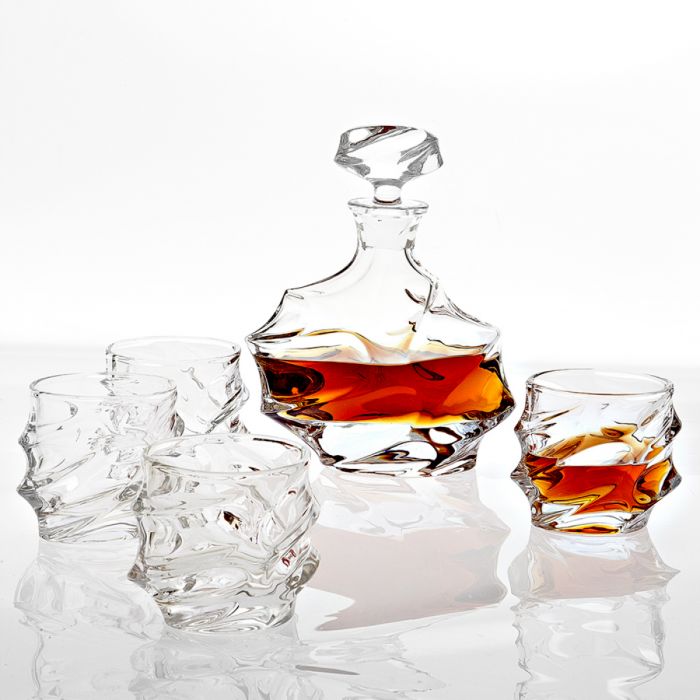 Decanter Set Gatsby Crystal S/5