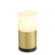 Table Lamp McLean ø 15 cm alabaster antique brass finish