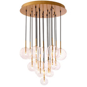 Chandelier Aulani antique brass finish