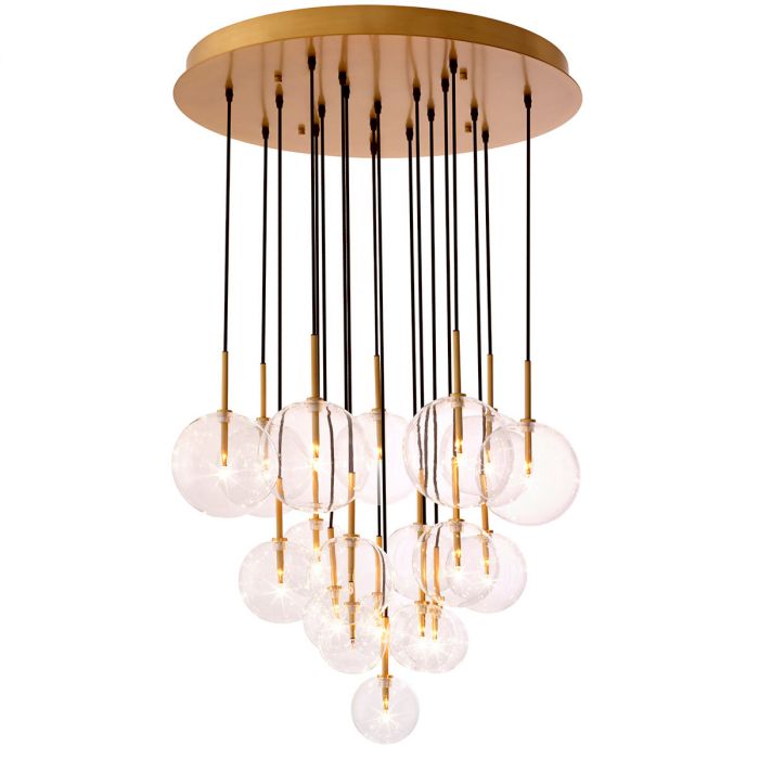 Chandelier Aulani antique brass finish