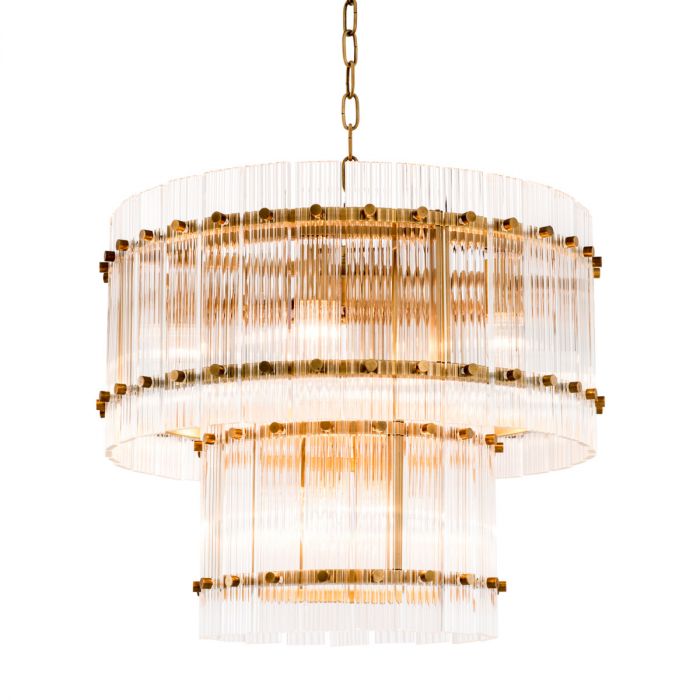 Chandelier Ruby S antique brass finish