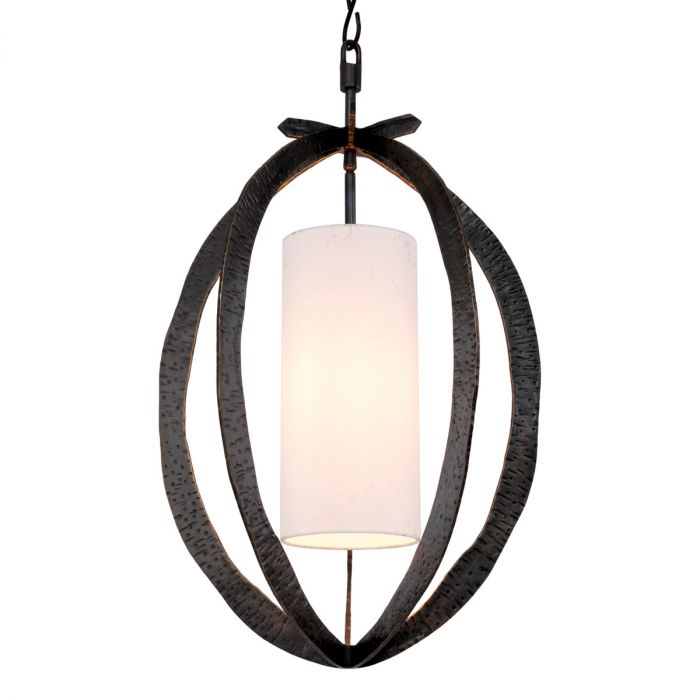 Chandelier Luciano hammered bronze highlight