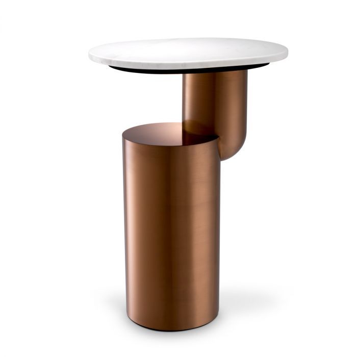 Side Table Tosca brushed copper finish