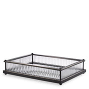 Tray Cora rectangular bronze highlight finish