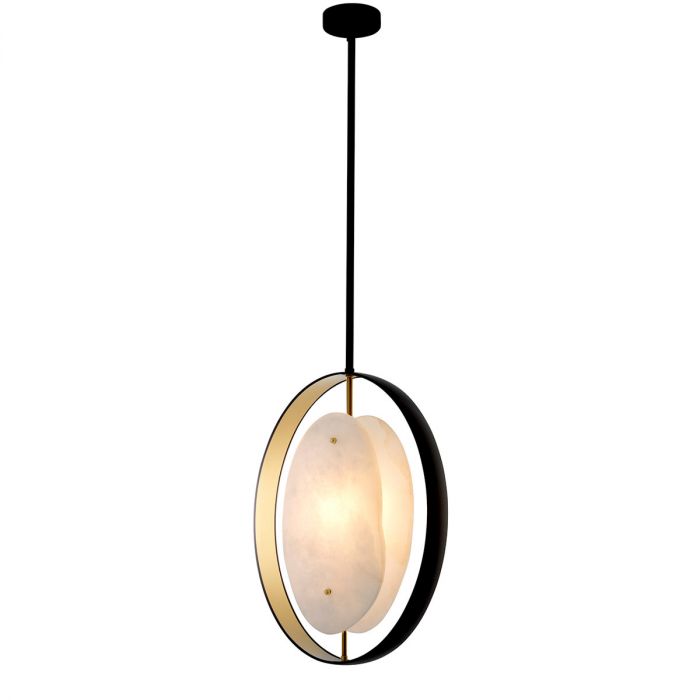 Chandelier Trissoni gunmetal finish gold finish