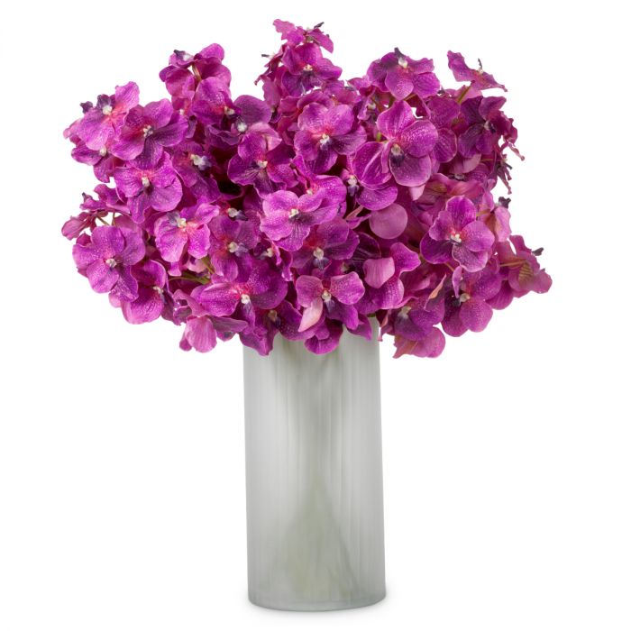 Ramo de Orquídeas Vanda fucsia tacto real 24 piezas