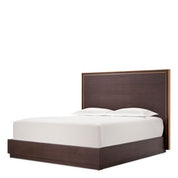 Estructura de cama chapa de roble marrón Camelot