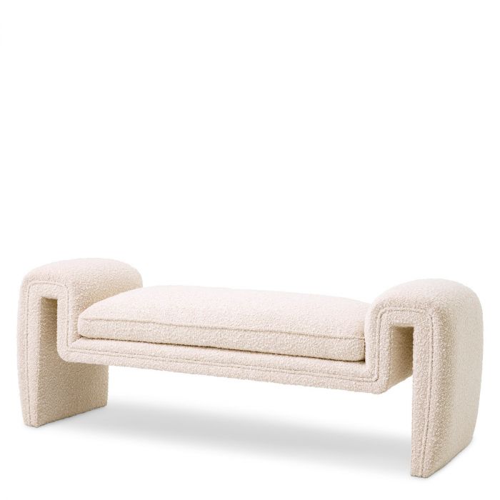 Banco Tondo S bouclé crema