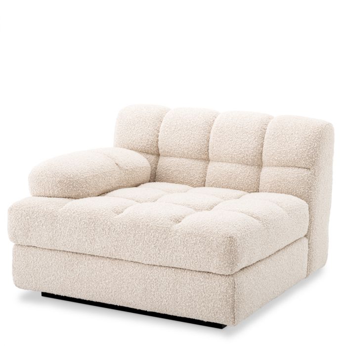 Sofá modular Dean bouclé crema - Izquierda