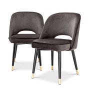Dining Chair Cliff savona grey velvet set of 2