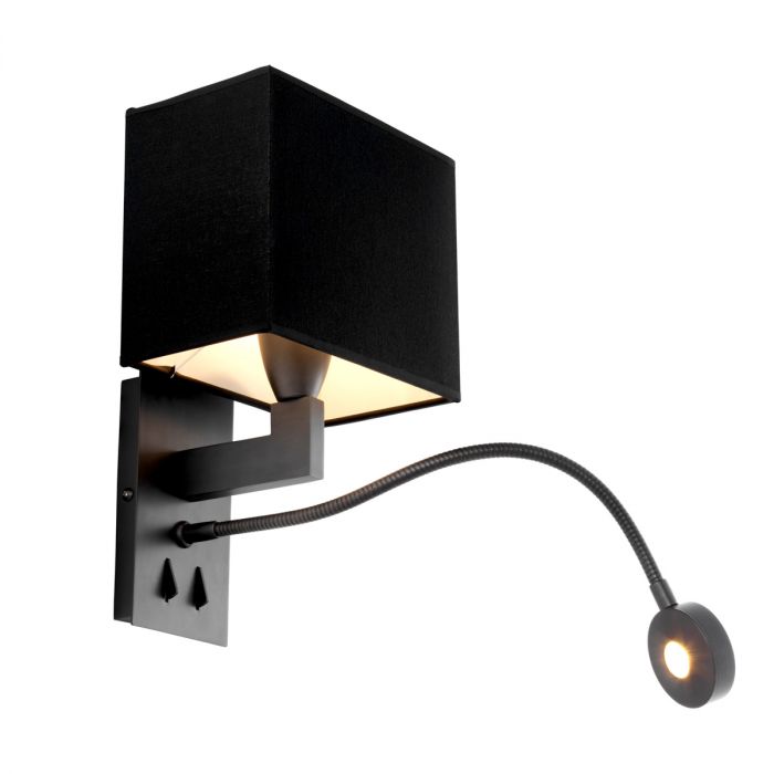 Aplique Reading acabado bronce incl. pantalla
