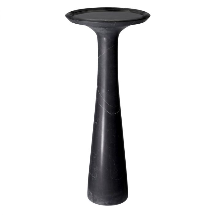 Side Table Pompano high honed black marble