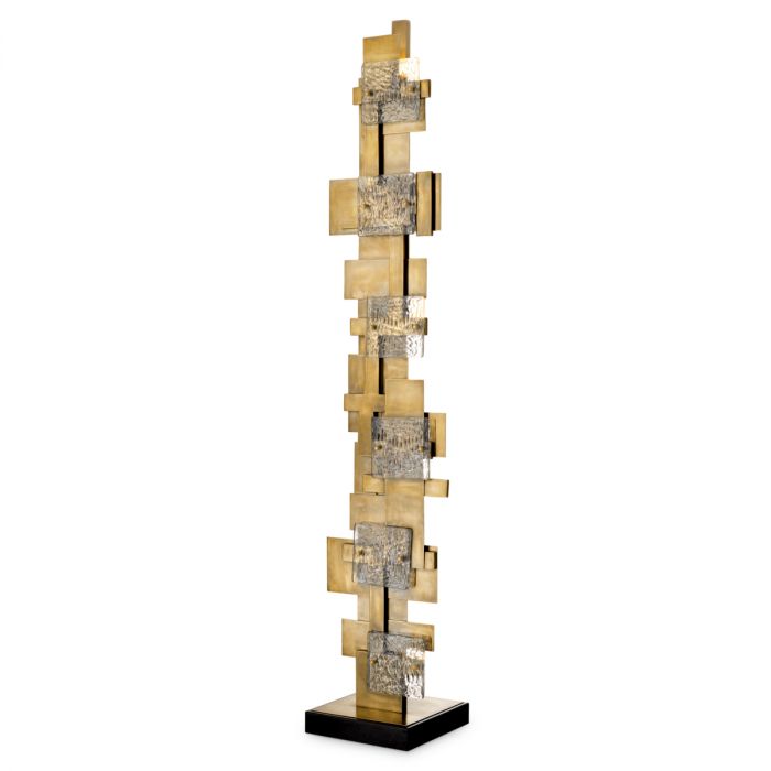 Floor Lamp Langham vintage brass finish