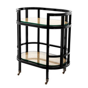 Trolley Bahamas black finish natural cane