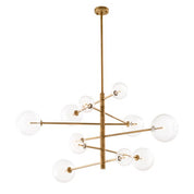 Chandelier Argento L antique brass finish