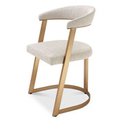 Dining Chair Dexter brushed brass finish loki natural