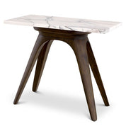 Side Table Borre rectangular bianco lilac marble