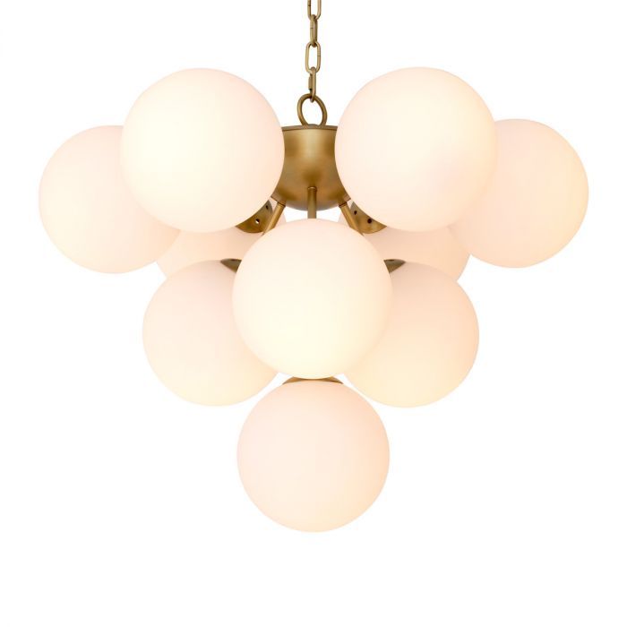 Chandelier Icaro antique brass finish