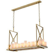 Chandelier Commodore light brushed brass finish