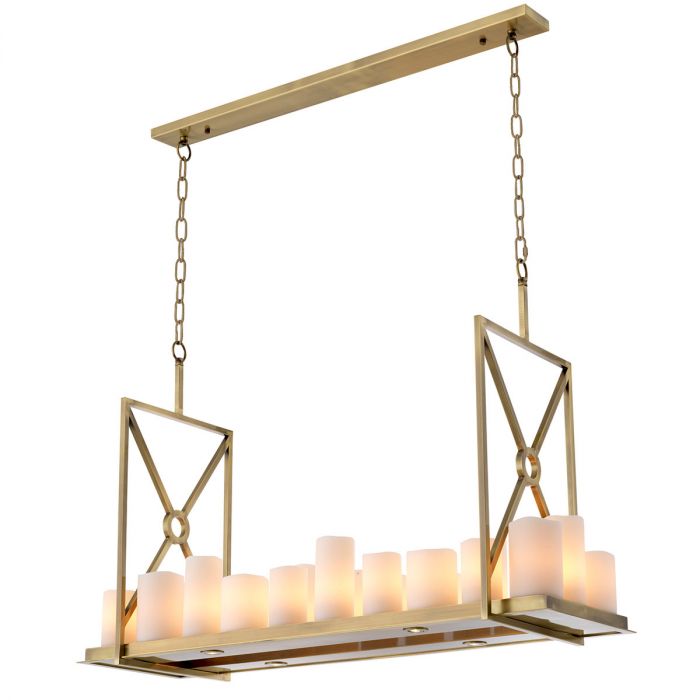 Chandelier Commodore light brushed brass finish