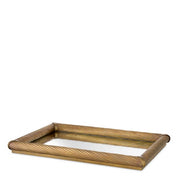 Tray Salvi Rectangular S vintage brass finish
