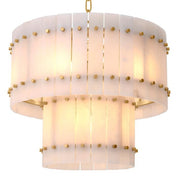 Chandelier Ruby S alabaster antique brass finish