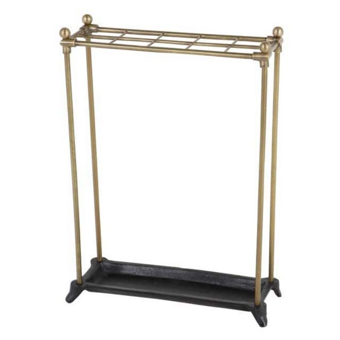 Soporte para bastón acabado en latón antiguo