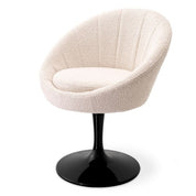 Silla de comedor O'Neill bouclé crema