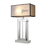 Table Lamp Arlington crystal nickel finish incl grey shade