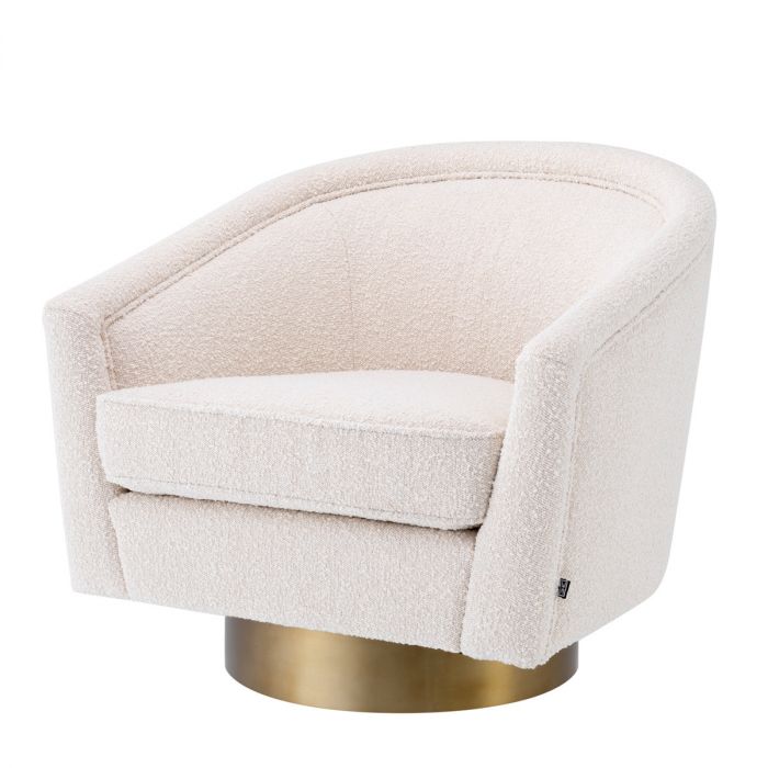 Swivel Chair Catene bouclé cream