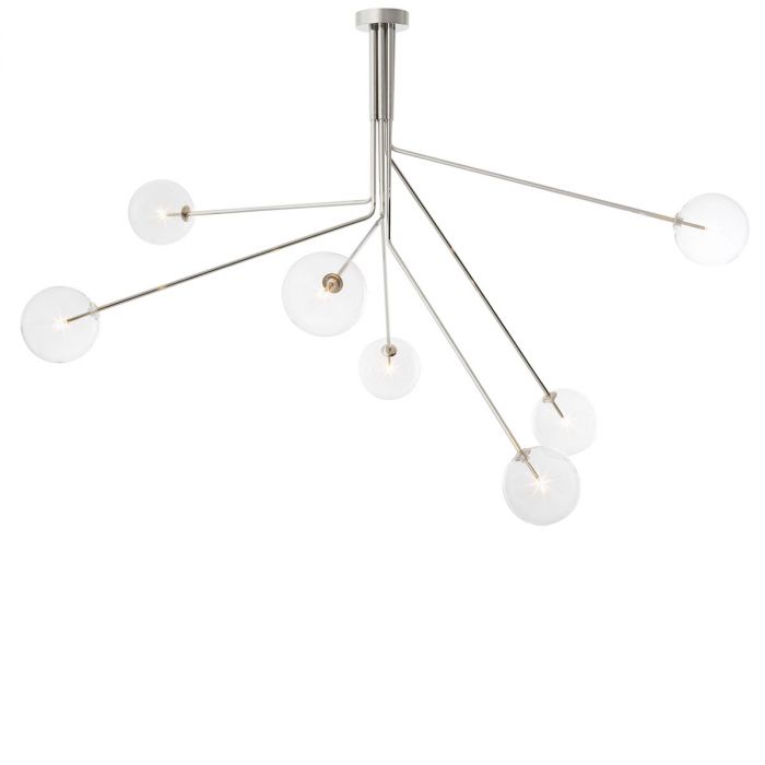 Chandelier Topaz nickel finish